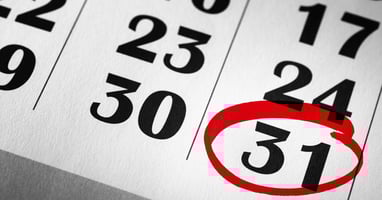 calendar with December 31 circled