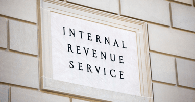 Internal Revenue Service building sign
