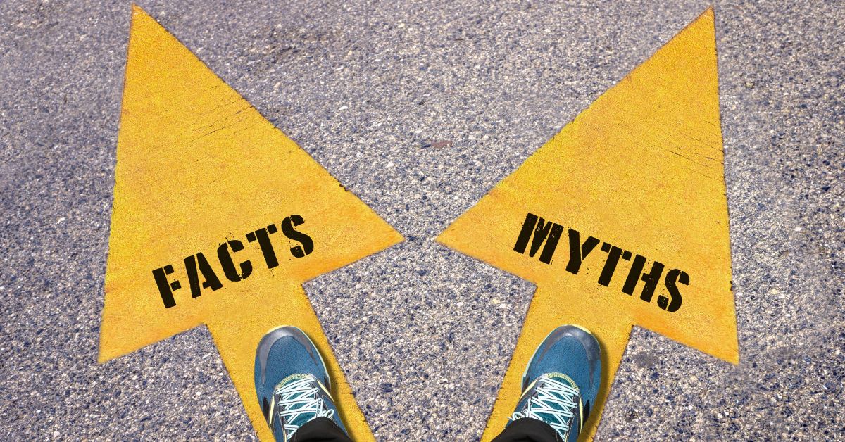 person standing on two arrows in different directions